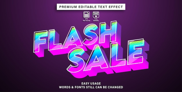 Vente Flash Effet Texte Modifiable