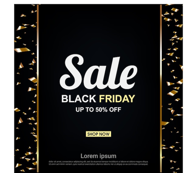 Vente fond vendredi noir avec ruban.