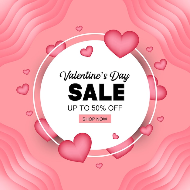 Vente de la Saint-Valentin en style papier