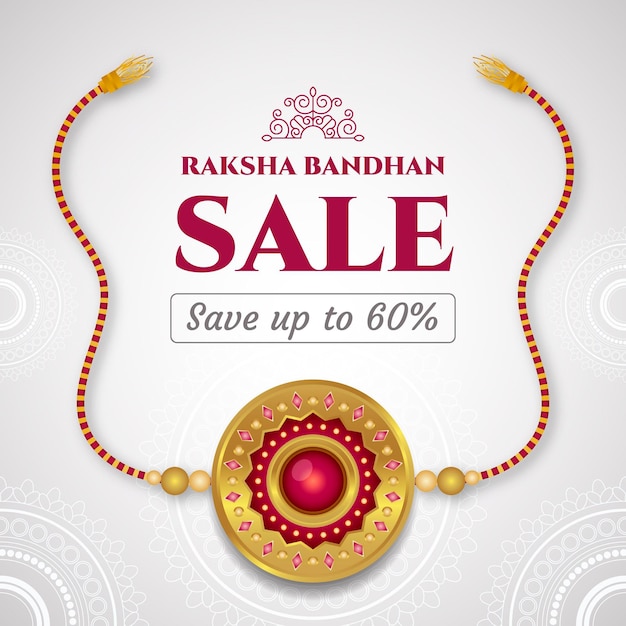 Vecteur ventes de raksha bandhan plat