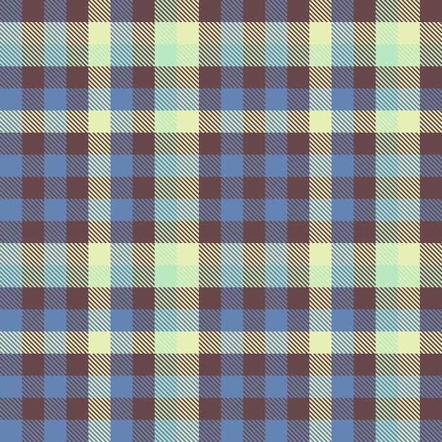 Vérification de la texture du tissu d'un fond vectoriel à carreaux avec un motif de tartan textile sans couture