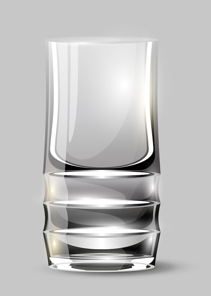 Vecteur verre d'alcool pour les boissons verre transparent goblet icône vectorielle verre pour le vin martini champagne ou