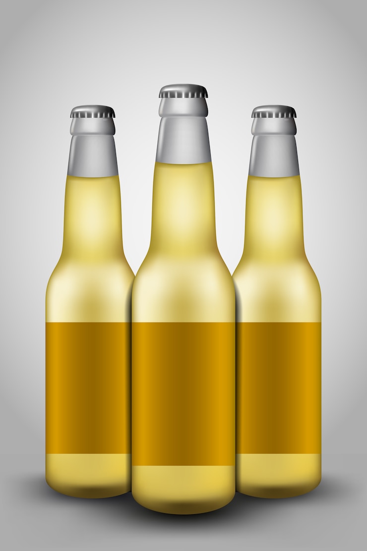 Vecteur verre à bouteille de bière