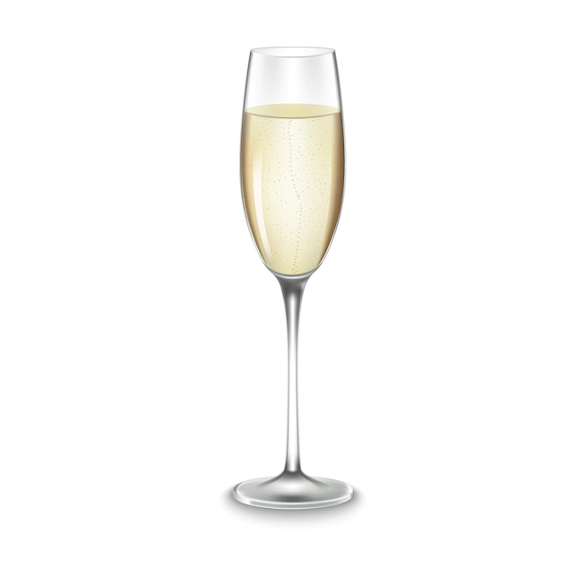 Verre de champagne isolé