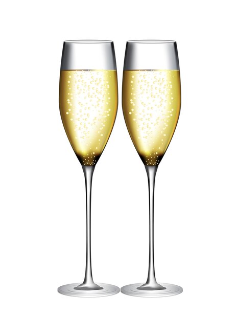 Vecteur verre de champagne vector illustration eps10