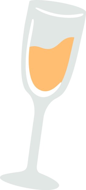 Vecteur un verre de champagne