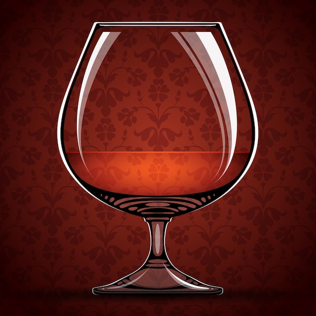 Vecteur un verre de cognac