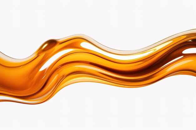 un verre avec des lignes orange et jaune dessus