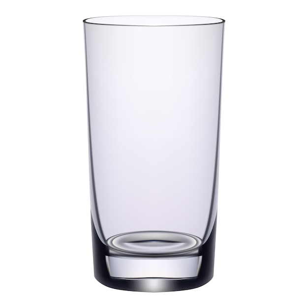 Verre Long Drink Isolé Sur Fond Blanc Illustration Vectorielle Réaliste