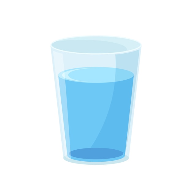 Verre avec modèle d'eau Tasse transparente en verre avec un liquide naturel rafraîchissant bleu