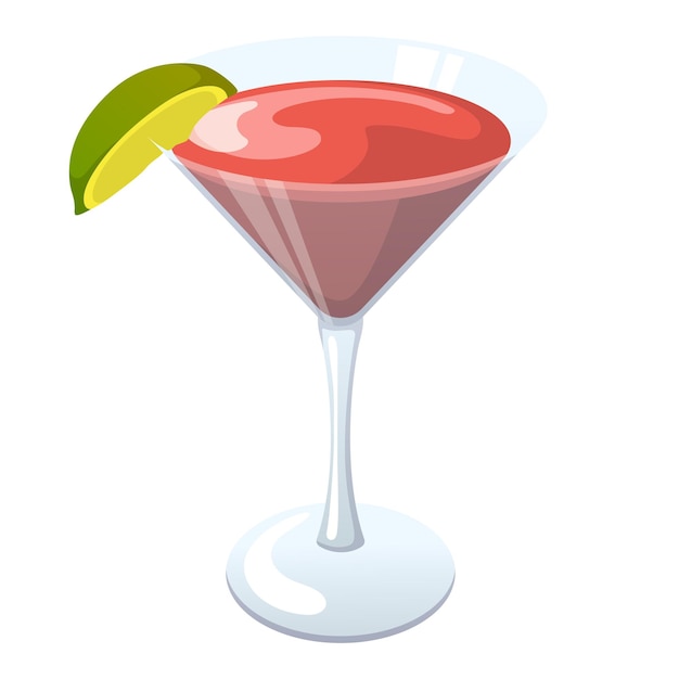 Vecteur verre réaliste avec cocktail isolé sur fond blanc vector