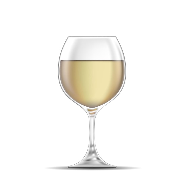 Vecteur verre à vin blanc