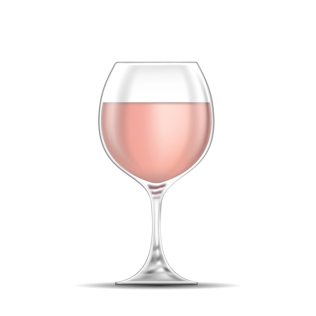 Vecteur verre à vin rose