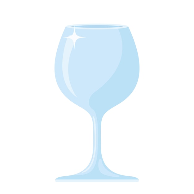 Vecteur verre à vin verre cartoon vector illustration objet isolé