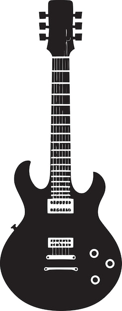 Des Vers Vibrants Design De L'emblème De La Guitare Maîtrise Mélodique Guitare Vector De Logo Emblématique