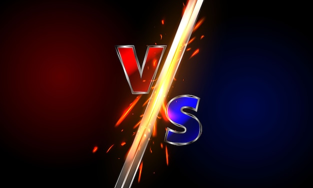 Versus logo vs lettres pour le sport et la compétition de combat.