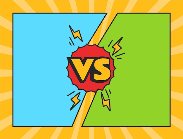 Versus vs comparer jeu comique pop art affiche concept design illustration graphique