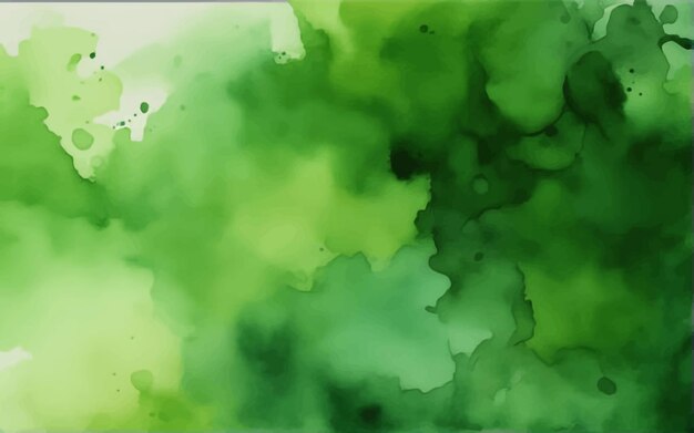 Vecteur vert fond d'aquarelle