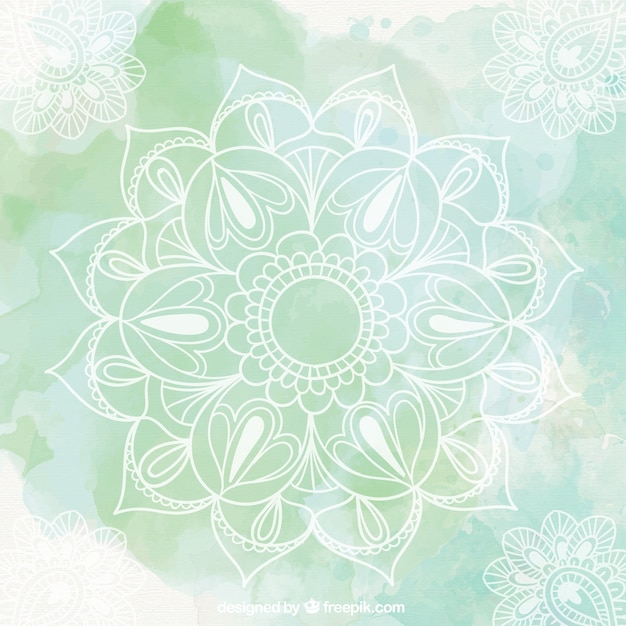 Vert mandala fond