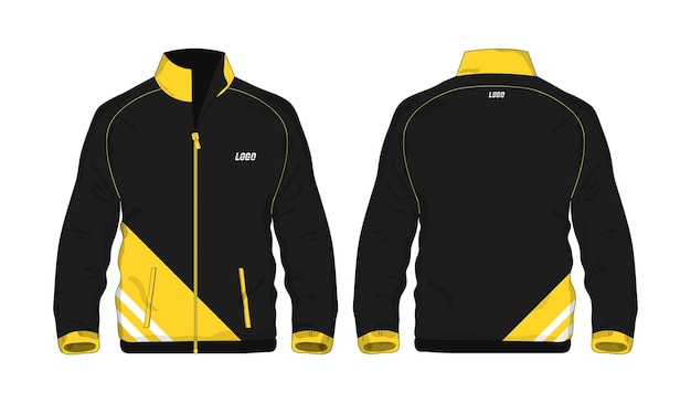 Vecteur veste de sport modèle jaune et noir pour la conception sur fond blanc illustration vectorielle eps 10