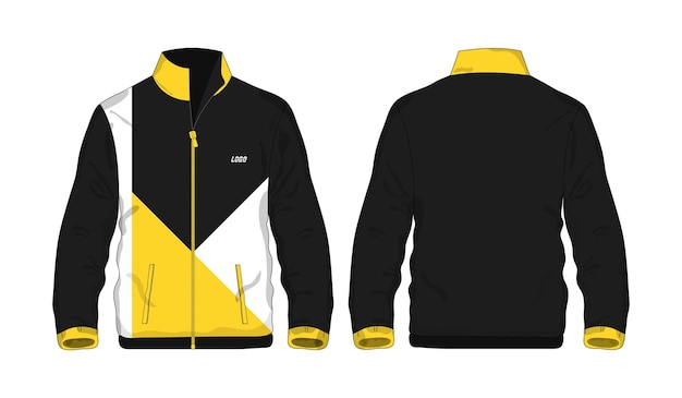 Vecteur veste de sport modèle jaune et noir pour la conception sur fond blanc illustration vectorielle eps 10