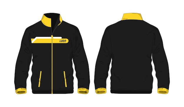 Vecteur veste de sport modèle jaune et noir pour la conception sur fond blanc illustration vectorielle eps 10