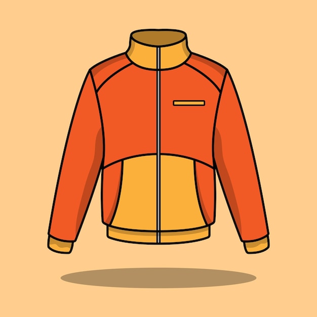 Vecteur veste de sport orange