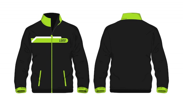 Veste De Sport Vert Et Noir T Illustration