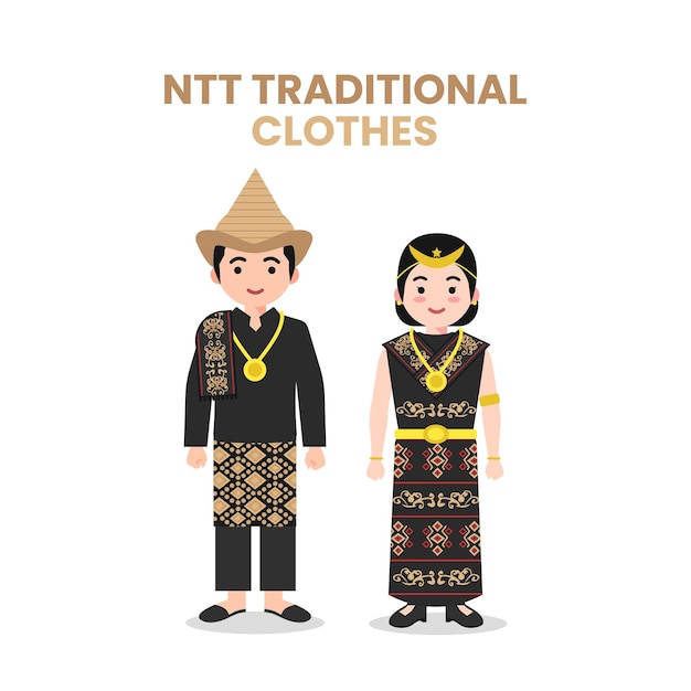 Vecteur vêtements traditionnels ntt