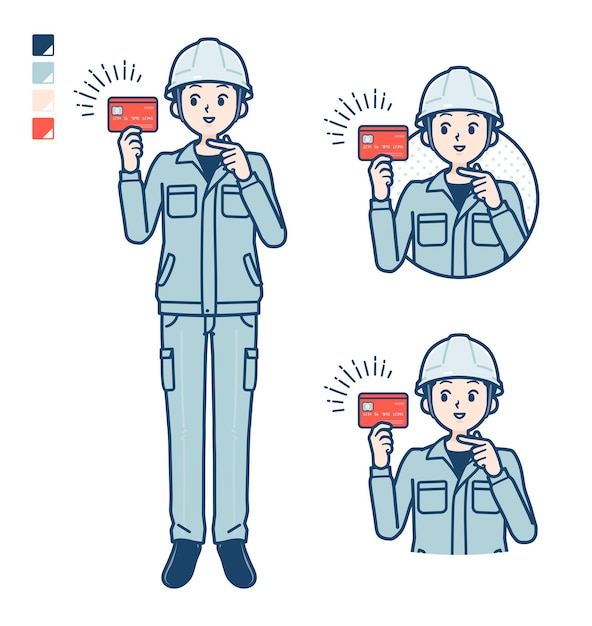 Vêtements de travail simples Homme de chantierCarte de crédit