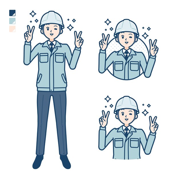 Vêtements de travail simples hommePeacesign