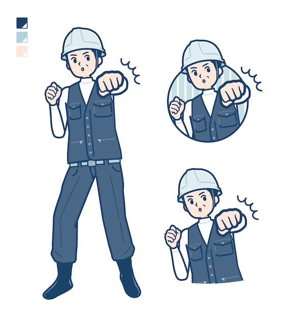 Vêtements de travail simples middle manPunch
