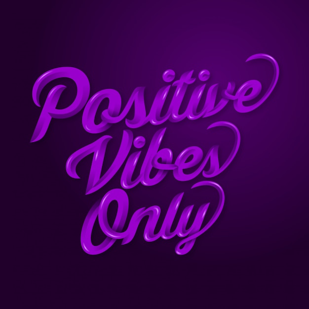 Vecteur vibes positives uniquement citations de dictons de motivation