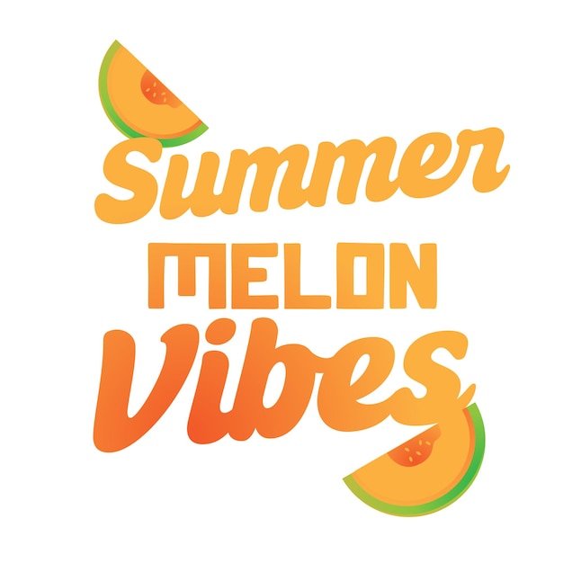 Vecteur les vibrations du melon d'été 2024