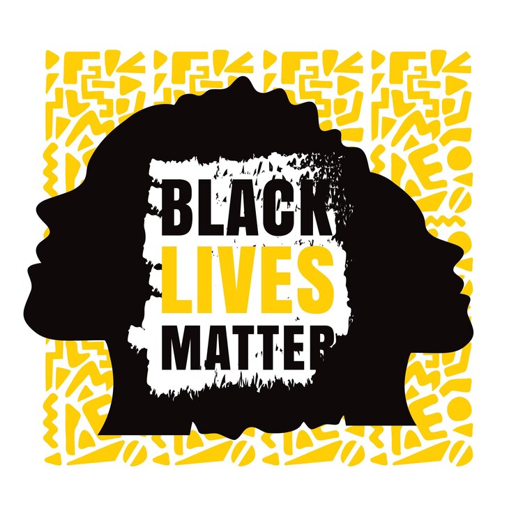 Vecteur la vie des noirs est importante affiche d'illustration illustration vectorielle