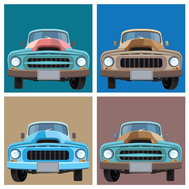 Une vieille camionnette.