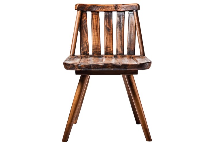 Vecteur vieille chaise en bois sale isolée sur fond blanc