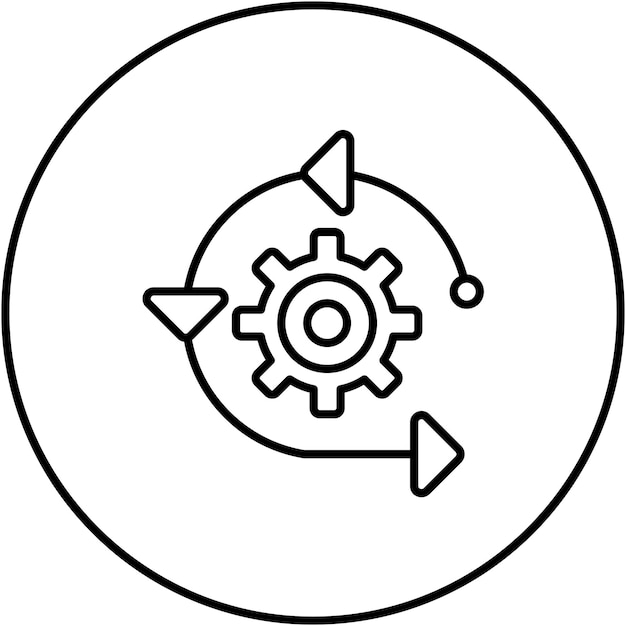 Vieille image vectorielle d'icône de style de travail Peut être utilisée pour Agile