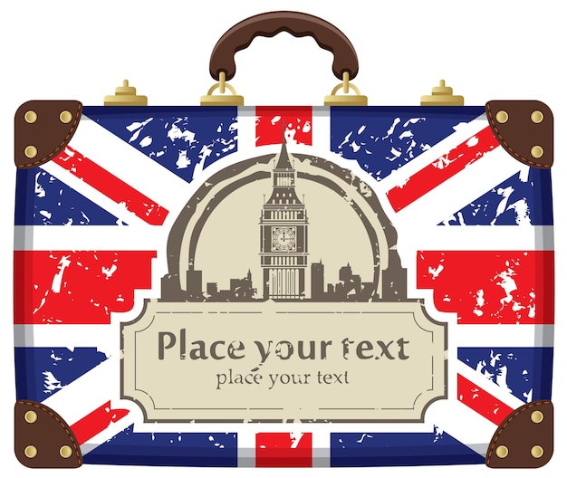 Vieille Valise Avec Big Ben