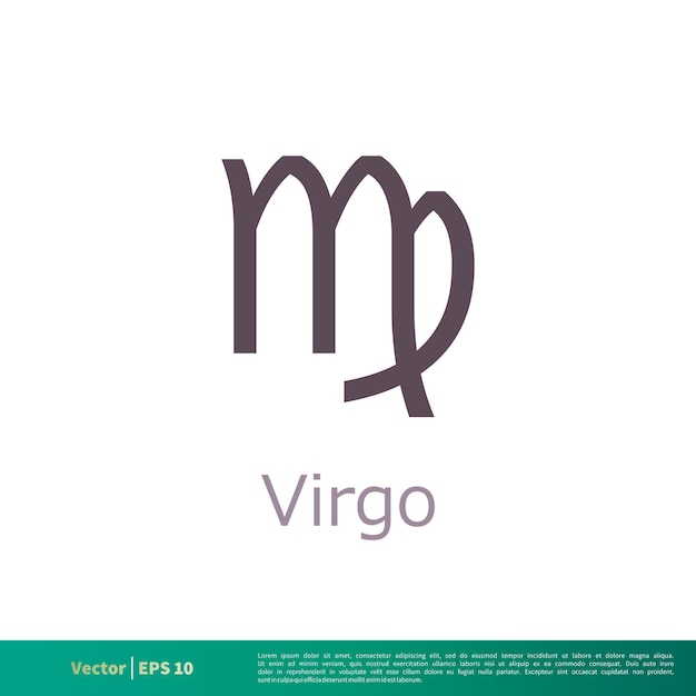 Vierge signe du zodiaque icône vecteur Logo modèle Illustration Design vecteur EPS 10