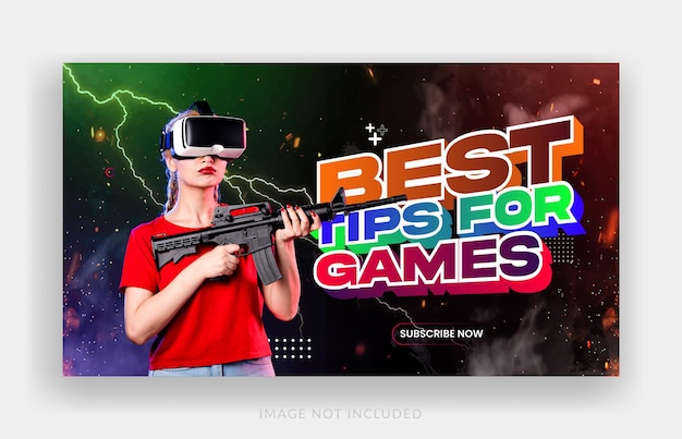 Vignette de la chaîne YouTube Game Review et conception de la bannière Web