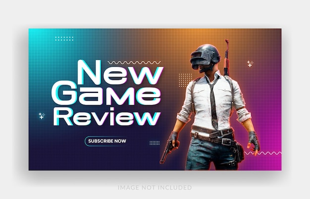Vignette de la chaîne YouTube Game Review et conception de la bannière Web