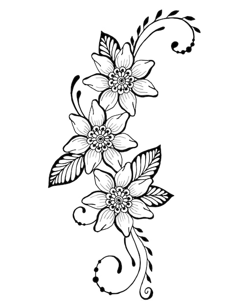 Vignette Verticale Fleur Graphiques