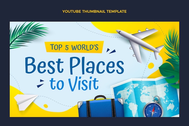 Vignette youtube de voyage réaliste