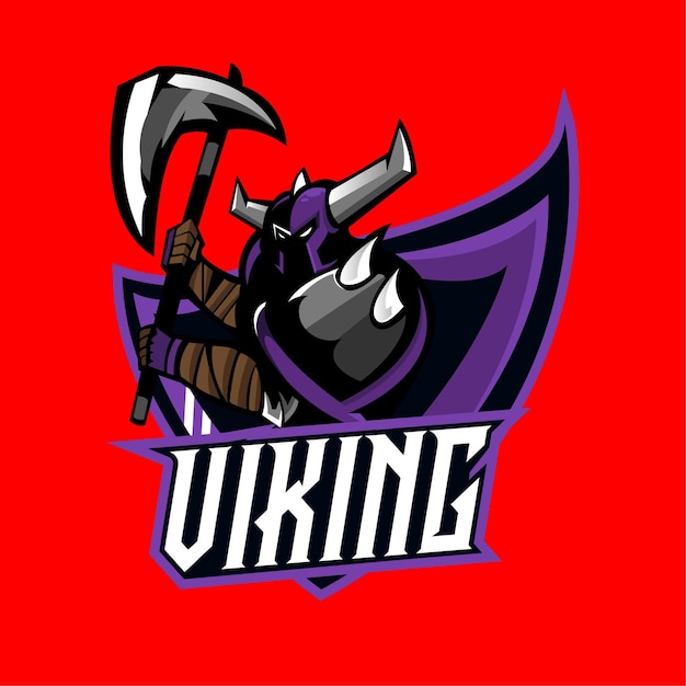 Viking Esport Logo Mascotte Vecteur