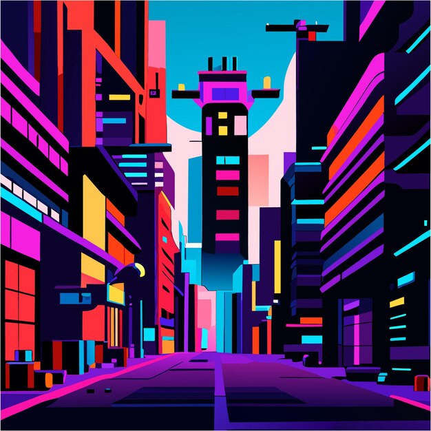 Ville Des Glitches Visions Cyberpunk Pixel Art