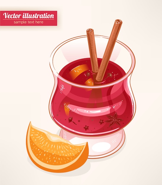 Vecteur vin chaud