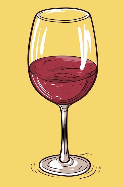 Vecteur vins rouges dans l'icône du verre illustration vectorielle