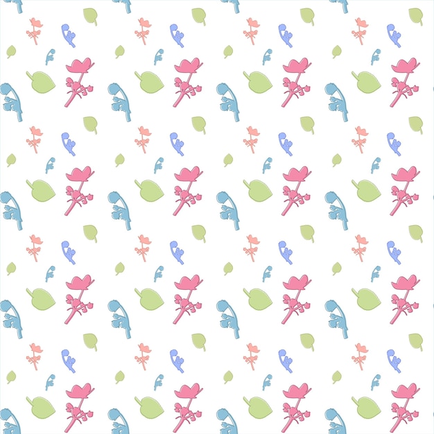 Vintage Abstrait Motif Floral Sans Couture Violet Alto Design Coloré Créatif Fond De Vecteur