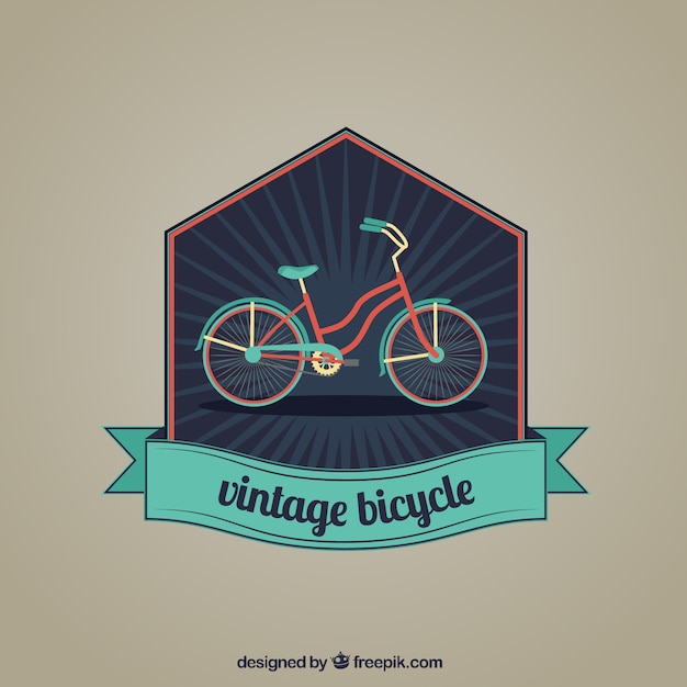 Vecteur vintage badge bicyclette